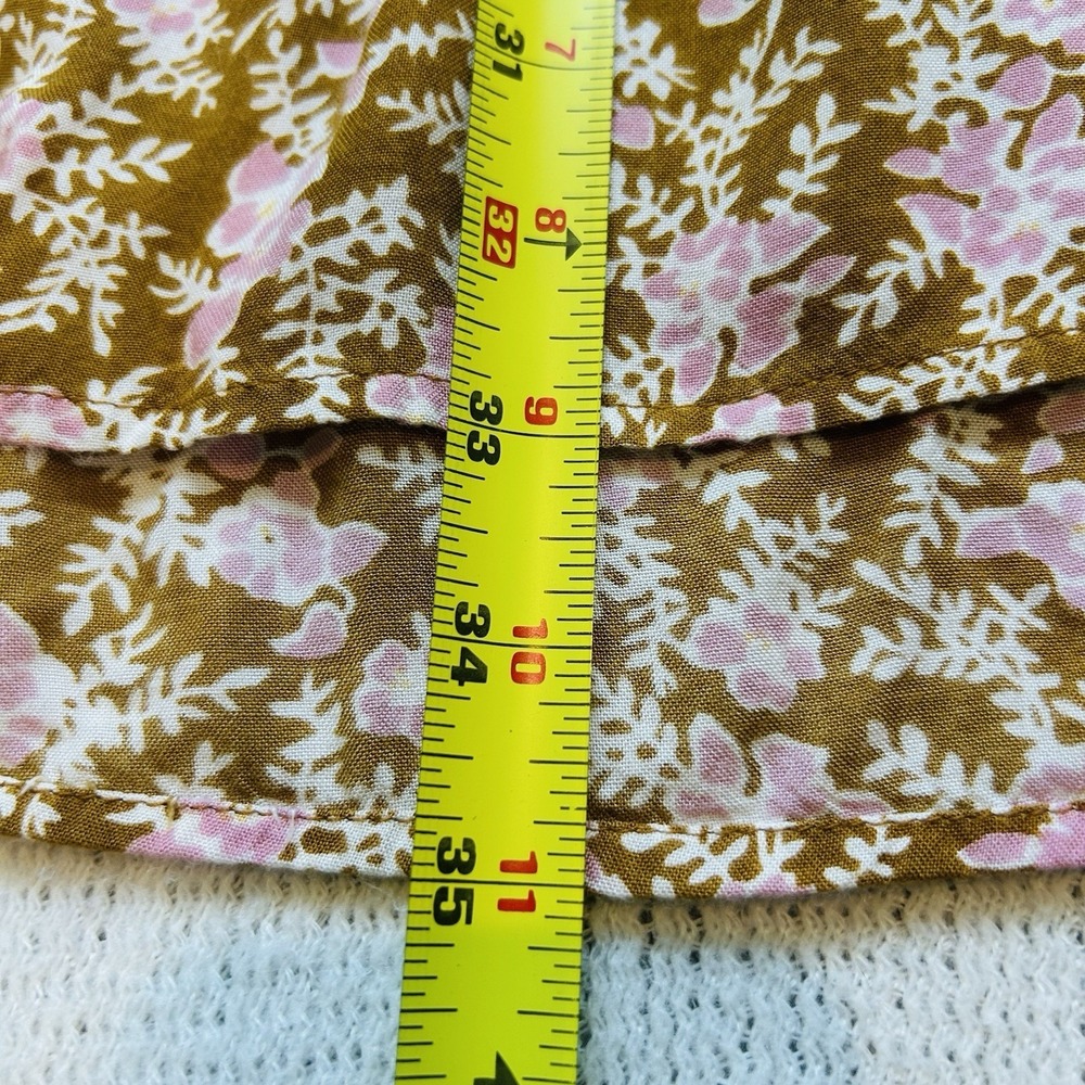 Natural Life Boho Floral Mini Short Dress Sz L Artsy Hippie Balloon Sleeve - Picture 9 of 11